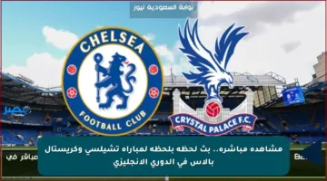 مشاهدة مباشرة.. بث لحظة بلحظة لمباراة تشيلسي وكريستال بالاس في الدوري الإنجليزي